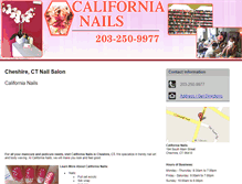 Tablet Screenshot of californianailsct.com